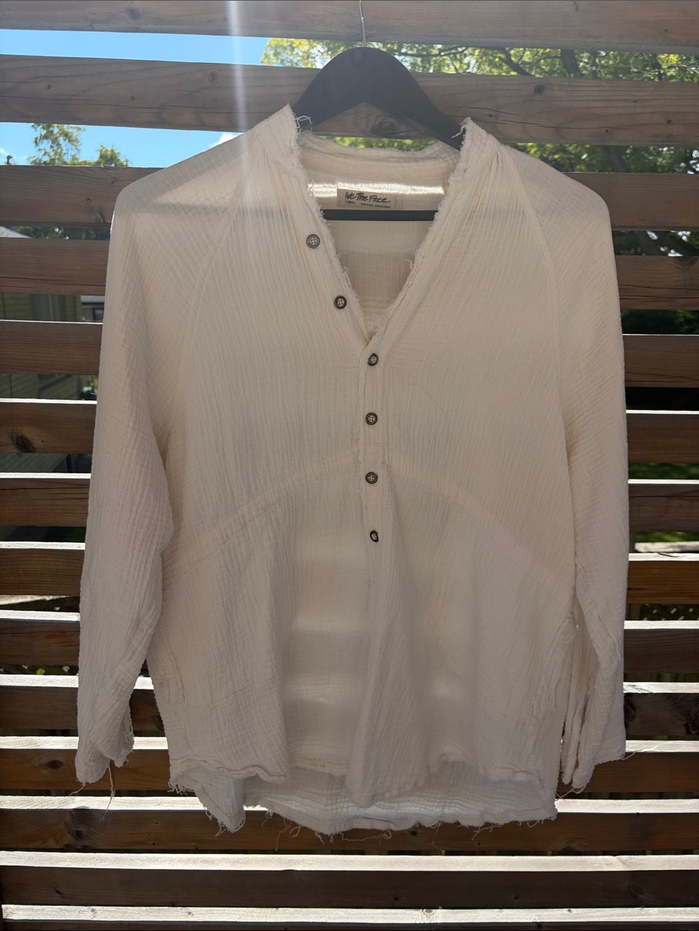 We The Free Cream Lightweight Henley Shirt